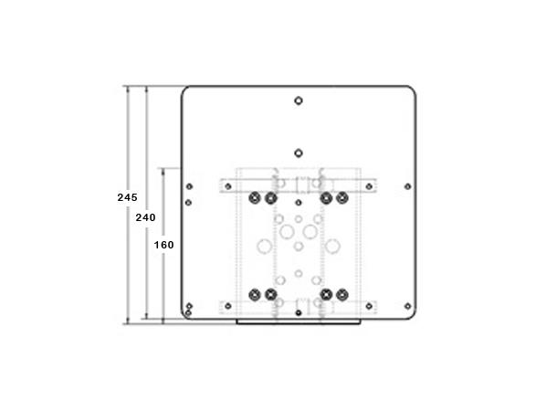 Raytec adapterplate for PSU på PBC-1 passer stolpefesteadapter